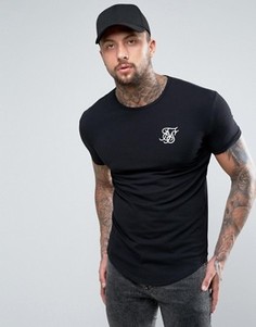 SikSilk Muscle Fit T-Shirt In Black - Черный