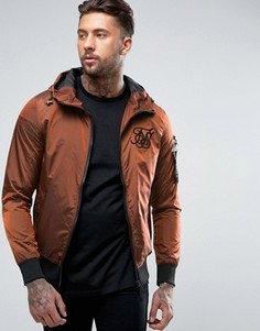 SikSilk Metallic Bomber Jacket In Orange - Оранжевый