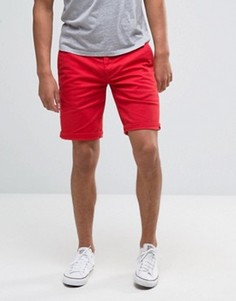 Tommy Hilfiger Denim Freddy Chino Shorts Straight Fit Stretch Twill in Red - Красный