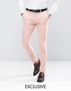 Суперузкие брюки из хлопкового сатина Only &amp; Sons - Розовый