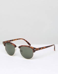 Черепаховые солнцезащитные очки в стиле ретро D-Struct - Коричневый
