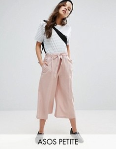 Льняные юбка-брюки ASOS PETITE - Розовый