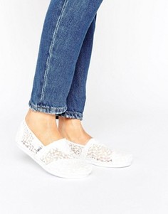 Белые кружевные классические эспадрильи TOMS - Белый