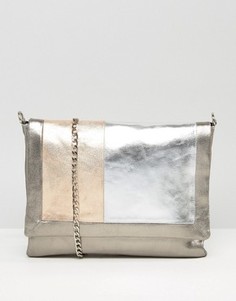 Urbancode Grey Real Leather Tonal Colourblock Bag - Мульти