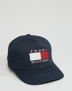 Темно-синяя бейсболка с большим флагом Tommy Hilfiger - Темно-синий