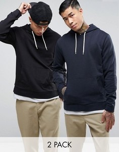 2 худи (черный, темно-синий) ASOS - СКИДКА - Мульти