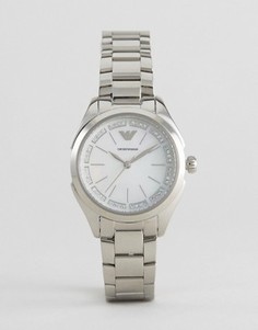 Серебристые металлические часы Emporio Armani - Серебряный
