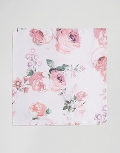 Платок для пиджака с розами ASOS - Розовый