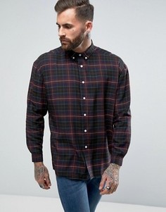 Вискозная oversize-рубашка в клетку ASOS - Красный