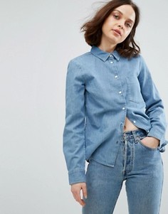 Узкая джинсовая рубашка Weekday - Синий