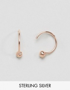 Серебряные позолоченные серьги 10 мм ASOS - Медный