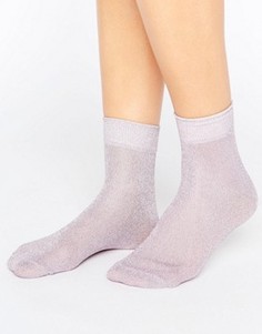 Пастельные носки с блестками ASOS - Розовый