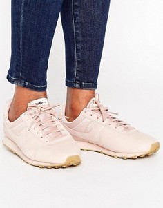 Розовые кожаные кроссовки Nike Pre Montreal Premium - Розовый