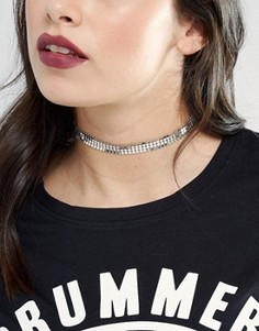 Узкий чокер ASOS - Серебряный