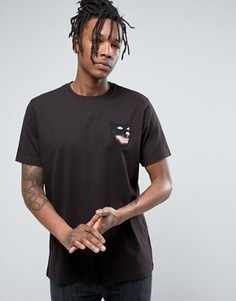 Maharishi T-Shirt In Black With Tiger Patch - Черный