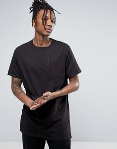 Maharishi T-Shirt In Black With Large Pocket - Черный
