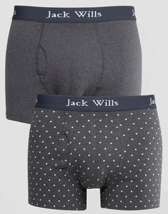 2 пары боксеров-брифов (темно-серые/в горошек) Jack Wills Chetwood - Серый