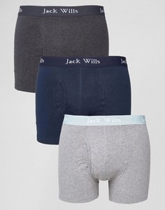 Jack Wills Daundley 3 Pack Trunks Grey - Серый