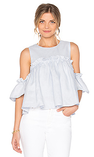 Layered ruffle cold shoulder top - J.O.A.