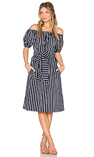 Stripe off the shoulder dress - J.O.A.