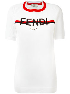 футболка с принтом логотипа Fendi