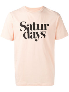 футболка с принтом-логотипом Saturdays Nyc