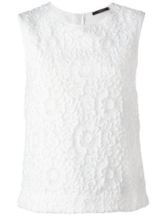 floral lace sleeveless top Odeeh