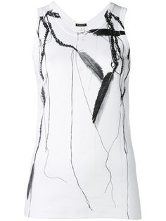 топ с принтом перьев Ann Demeulemeester
