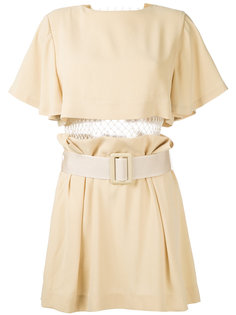 pleated trim belted dress  Toga