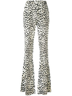 брюки клеш с леопардовым принтом Roberto Cavalli