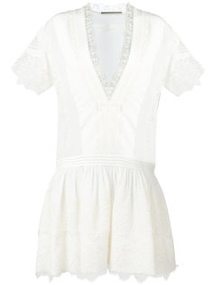 lace trim V-neck dress Ermanno Scervino