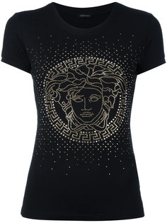 футболка Medusa  декорированая  кристаллами Versace