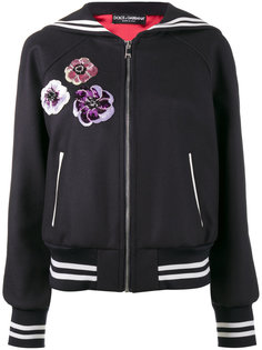 куртка-бомбер с цветочными элементами Dolce &amp; Gabbana
