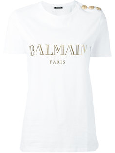 футболка с логотипом Balmain