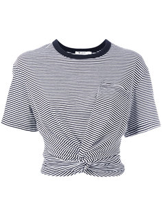 укороченная футболка в полоску T By Alexander Wang