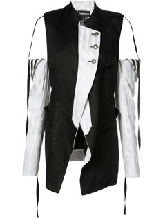 cold-shoulder panelled coat Ann Demeulemeester
