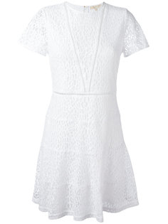 leopard knit flared dress Michael Michael Kors