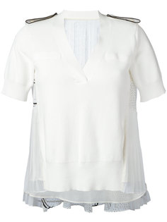pleated back top Sacai