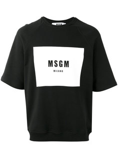 футболка с принтом-логотипом MSGM