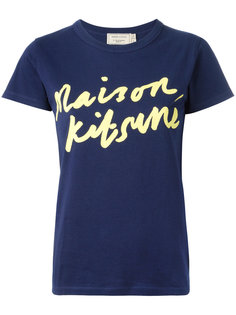 handwritten print T-shirt  Maison Kitsuné