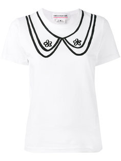 футболка с принтом воротника Comme Des Garçons Girl