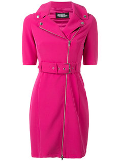 zipped shoulders belted dress Jeremy Scott