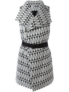 belted sleeveless coat Issey Miyake