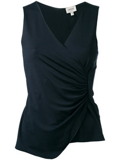 V-neck ruched wrap top  Armani Collezioni