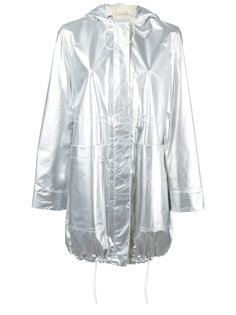 metallic parka coat Paco Rabanne