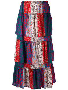 layered patchwork skirt Sonia Rykiel