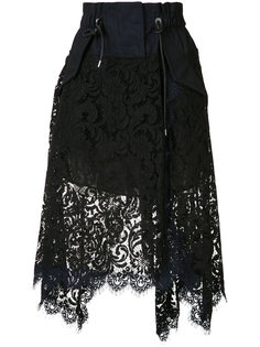 asymmetric lace skirt Sacai