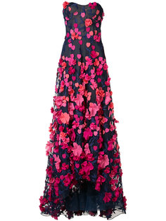 платье с цветочной аппликацией Marchesa Notte