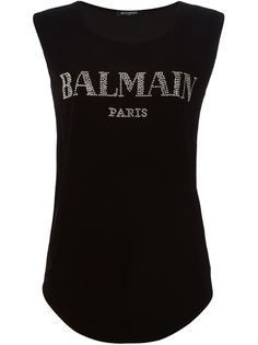 майка с логотипом Balmain