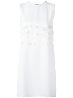 ruffle detail shift dress Victoria Victoria Beckham